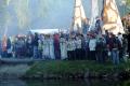 Праздничный фейерверк увенчал открытие фестиваля в пойме р. Лососинка (Карелия)